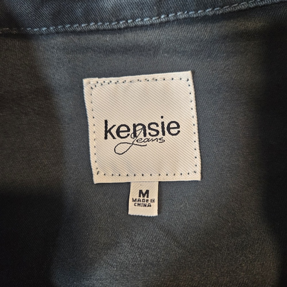 Kensie Women's Utility Jacket Size Medium Green Field Military Epaulettes - Picture 3 of 7